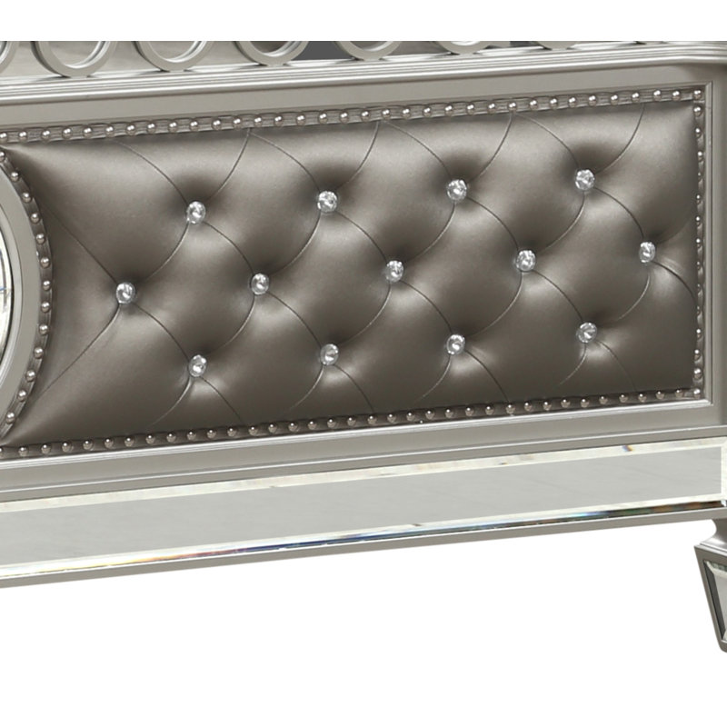 Rosdorf Park Symphony 5 Piece Bedroom Set, Silver | Wayfair